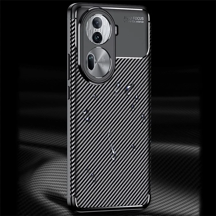 Para Oppo Reno11 5G (Global) Capa de Fibra de Carbono Textura TPU Anti-queda Capa de Telefone
