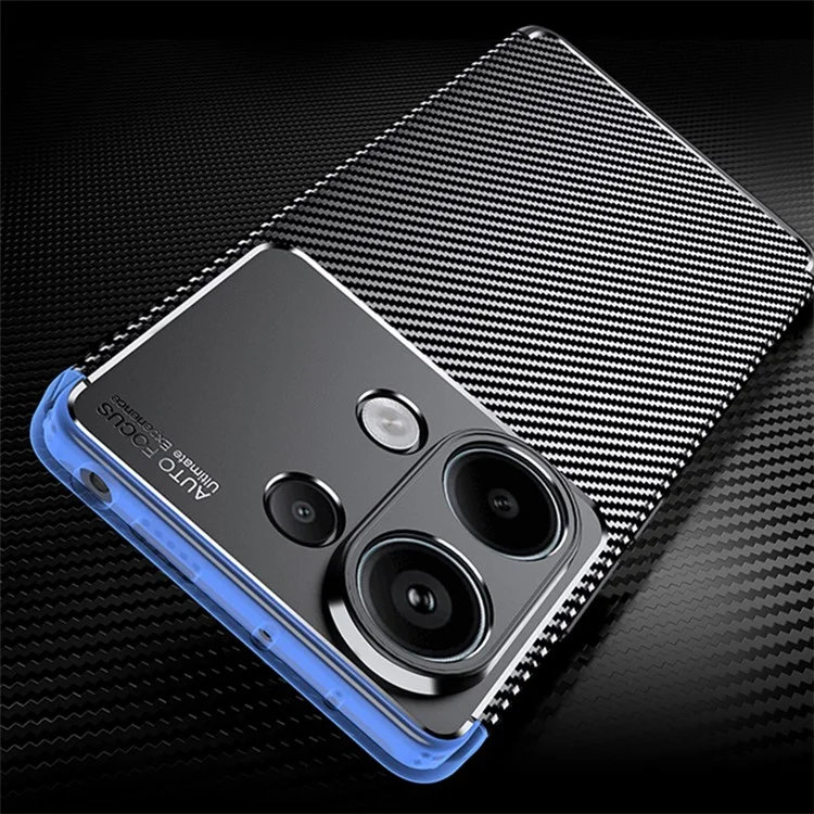 Para Xiaomi Redmi Nota 13 Pro 4g / Poco M6 Pro 4G TPU Case Textura Textura de Fibra de Carbona