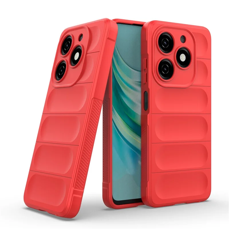 Obudowa do TECNO Spark 20, odporna na upadki, tylna osłona z tworzywa TPU – czerwona