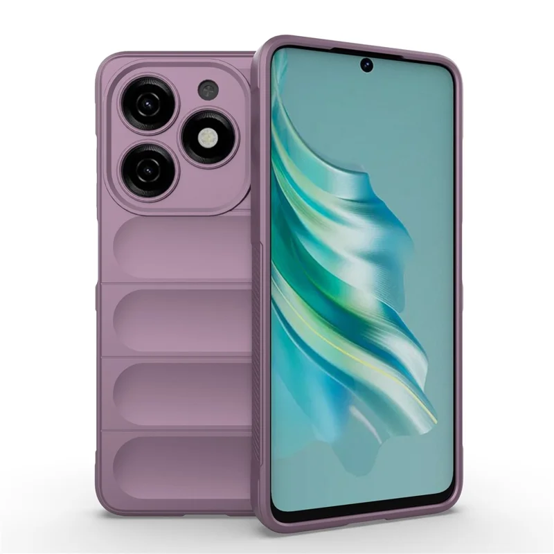 For TECNO Spark 20 Case Drop-Resistant TPU Phone Back Shell - Light Purple