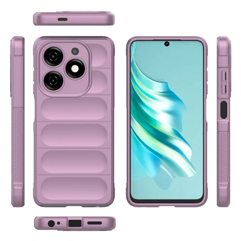 For TECNO Spark 20 Case Drop-Resistant TPU Phone Back Shell - Light Purple
