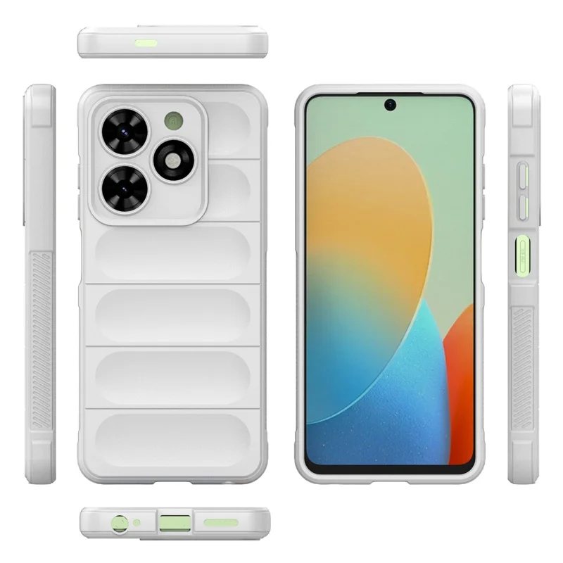 For TECNO Pop 8 / Spark Go 2024 4G / Spark 20C Case TPU Drop Protection Protective Cover - White