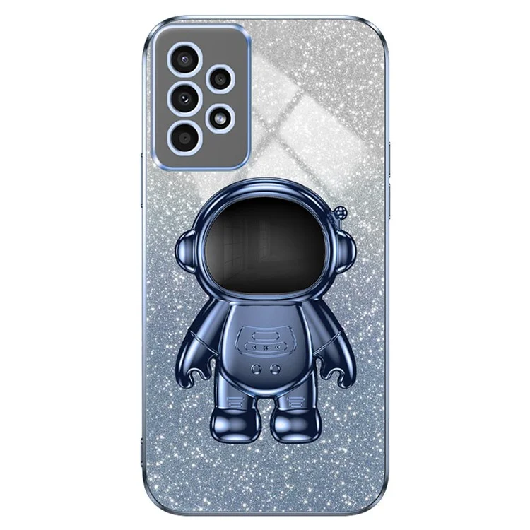 Per Samsung Galaxy A13 4G PC+TPU Case Astronauta Supporto Anti-urto Custodia Posteriore per Telefono - Blu