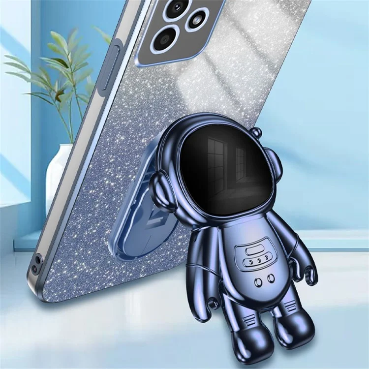 Per Samsung Galaxy A13 4G PC+TPU Case Astronauta Supporto Anti-urto Custodia Posteriore per Telefono - Blu