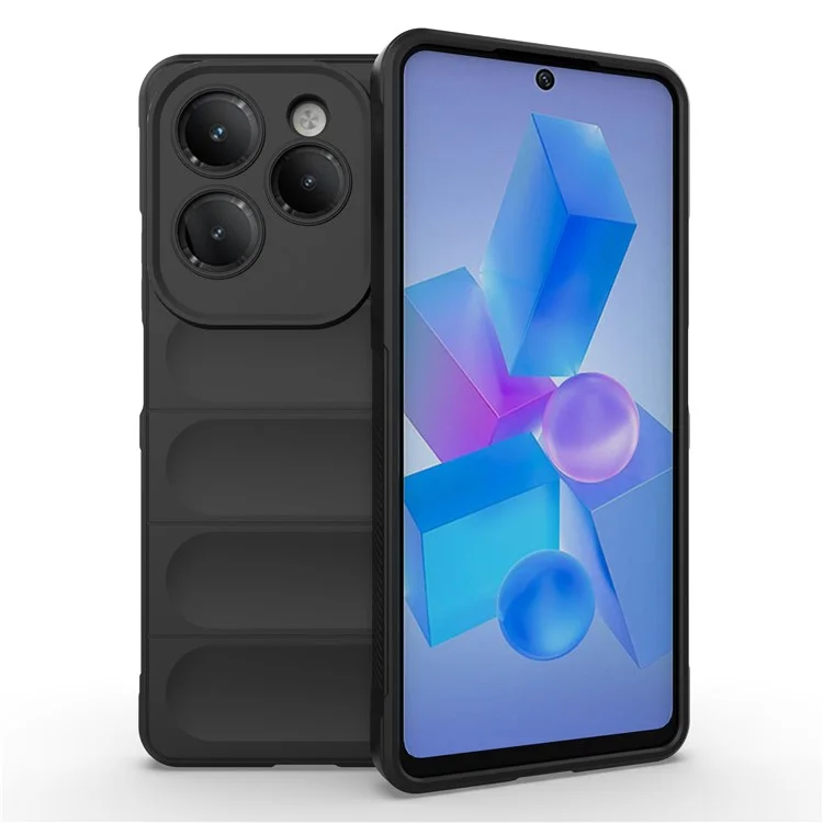 For Infinix Hot 40 / Hot 40 Pro Phone Case Precise Cutouts Lens TPU Protection Cover - Black