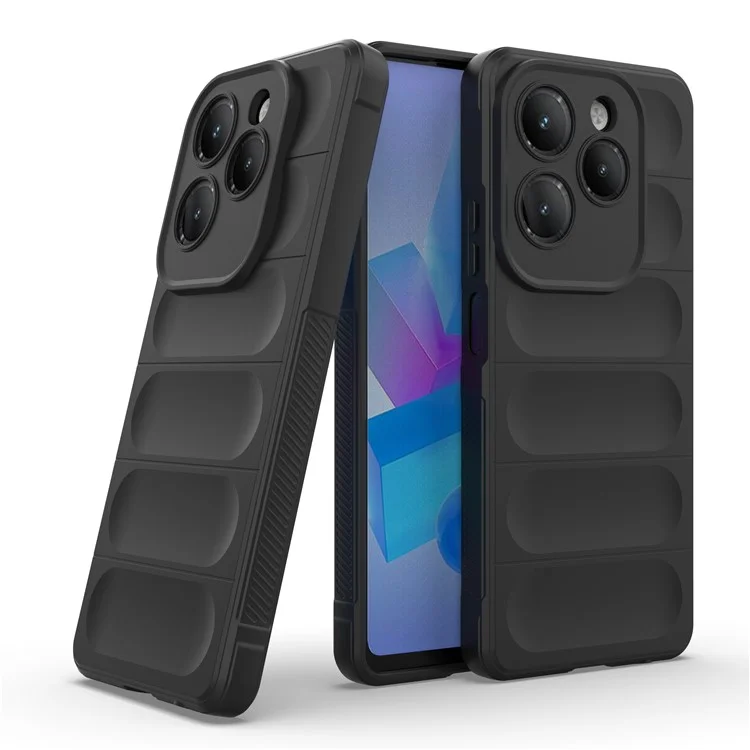 For Infinix Hot 40 / Hot 40 Pro Phone Case Precise Cutouts Lens TPU Protection Cover - Black