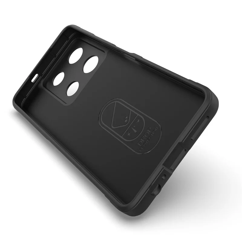 For Infinix Note 30 Pro 4G Cell Phone Case Solid Color TPU Rugged Protective Cover - Black