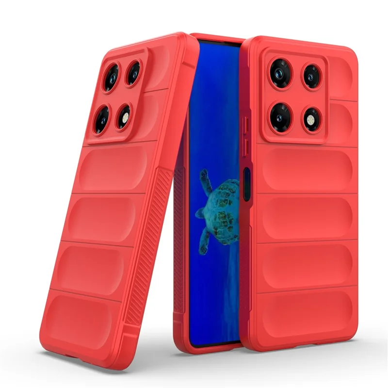 For Infinix Note 30 Pro 4G Cell Phone Case Solid Color TPU Rugged Protective Cover - Red