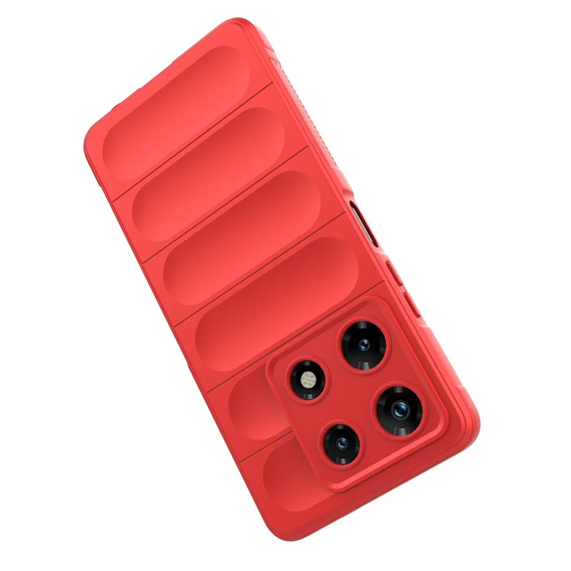 For Infinix Note 30 Pro 4G Cell Phone Case Solid Color TPU Rugged Protective Cover - Red