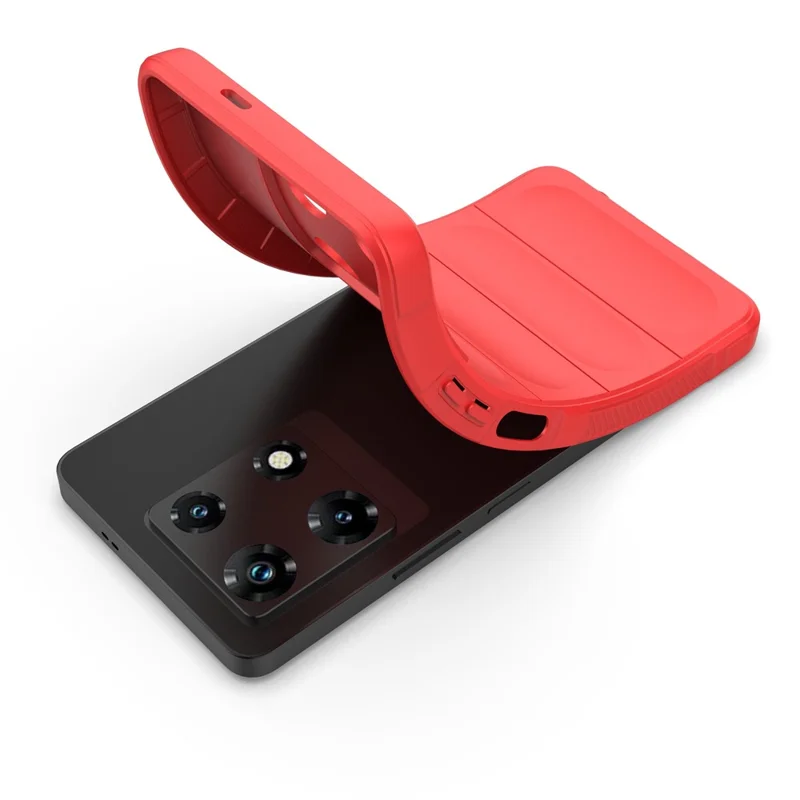 For Infinix Note 30 Pro 4G Cell Phone Case Solid Color TPU Rugged Protective Cover - Red