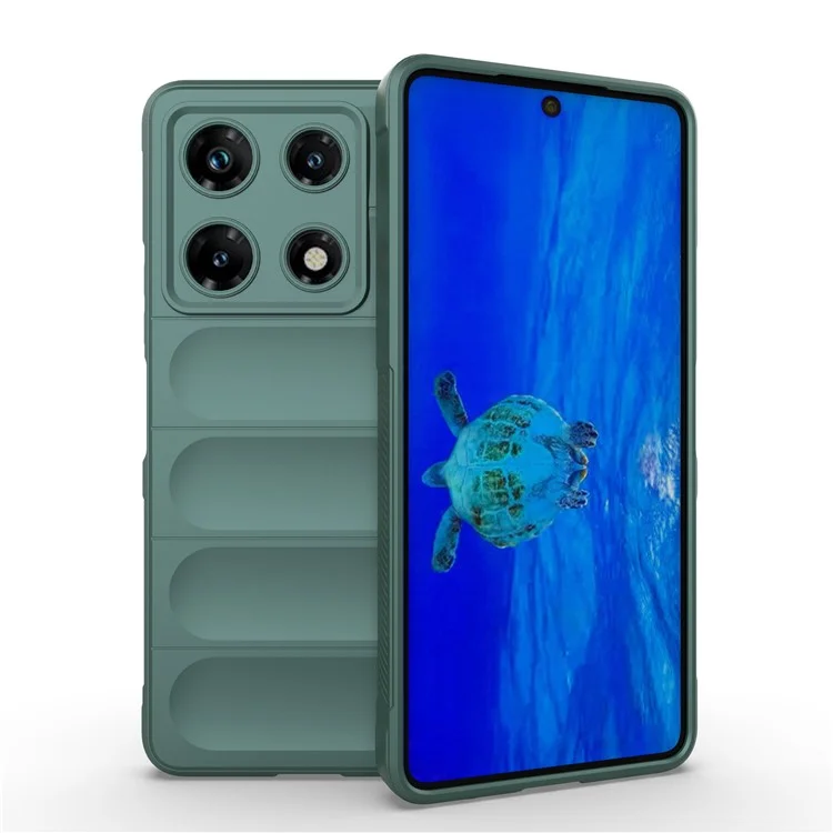 Per Infinix Note 30 Pro 4G Custodia per Cellulare Colore Solido TPU Custodia Protettiva Resistente - Verde