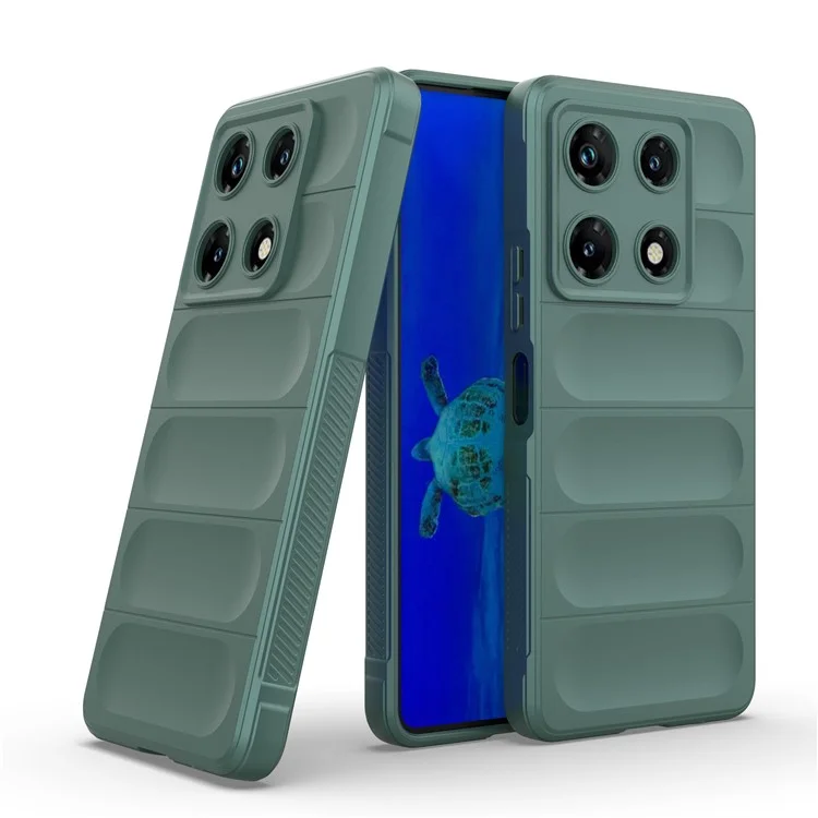 Per Infinix Note 30 Pro 4G Custodia per Cellulare Colore Solido TPU Custodia Protettiva Resistente - Verde