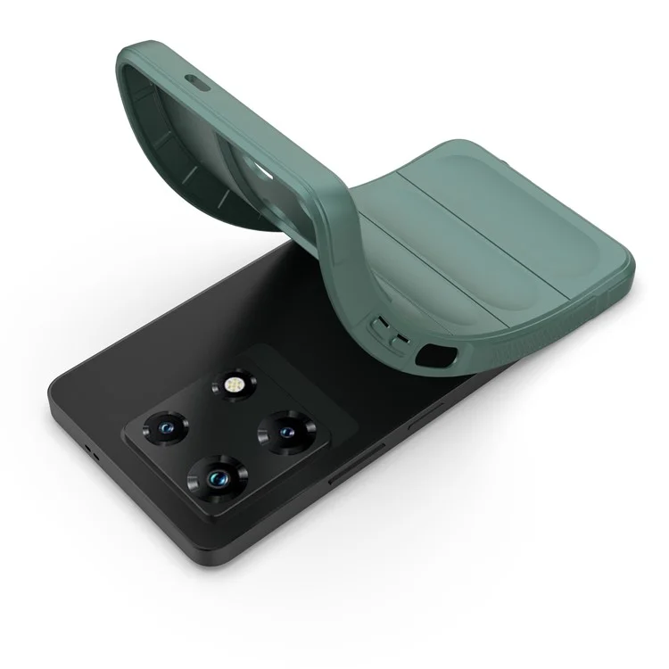 Per Infinix Note 30 Pro 4G Custodia per Cellulare Colore Solido TPU Custodia Protettiva Resistente - Verde