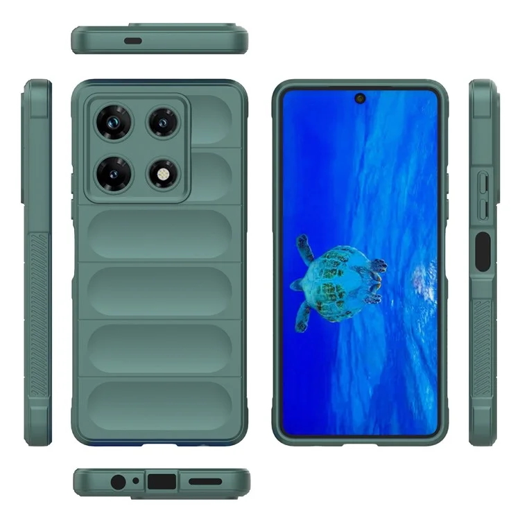 Per Infinix Note 30 Pro 4G Custodia per Cellulare Colore Solido TPU Custodia Protettiva Resistente - Verde