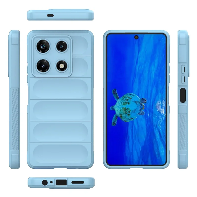 For Infinix Note 30 Pro 4G Cell Phone Case Solid Color TPU Rugged Protective Cover - Baby Blue