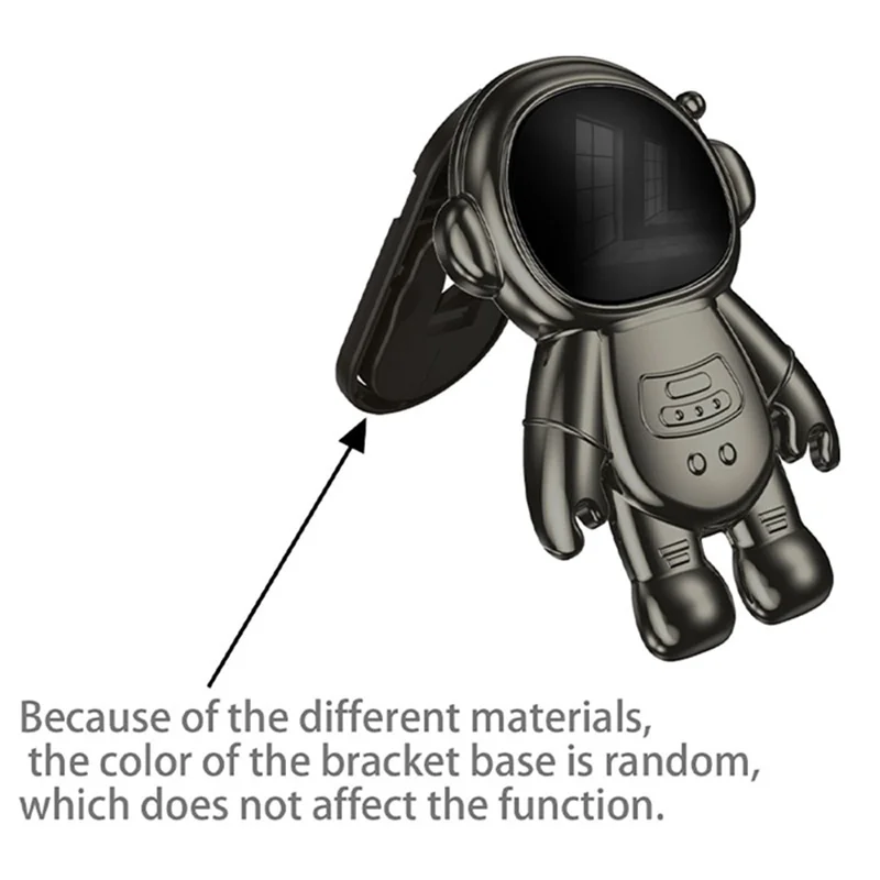 For Motorola Edge 20 Case Astronaut Kickstand Mobile Phone Drop-proof Electroplating Cover - Black