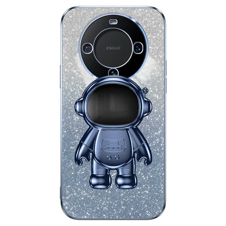 Pour Étui pour téléphone portable Huawei Mate 60 PC+TPU Astronaute Support Arrière Couverture - Bleu