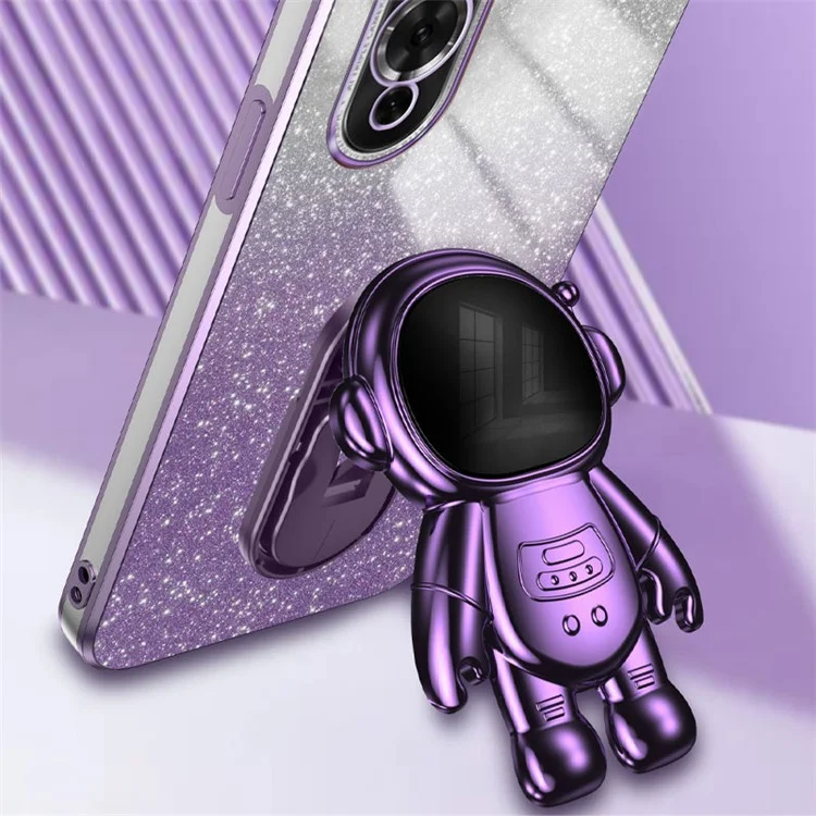 Pour le téléphone cellulaire Huawei nova 10 Pro 4G, étui avec astronaute et support - Violet