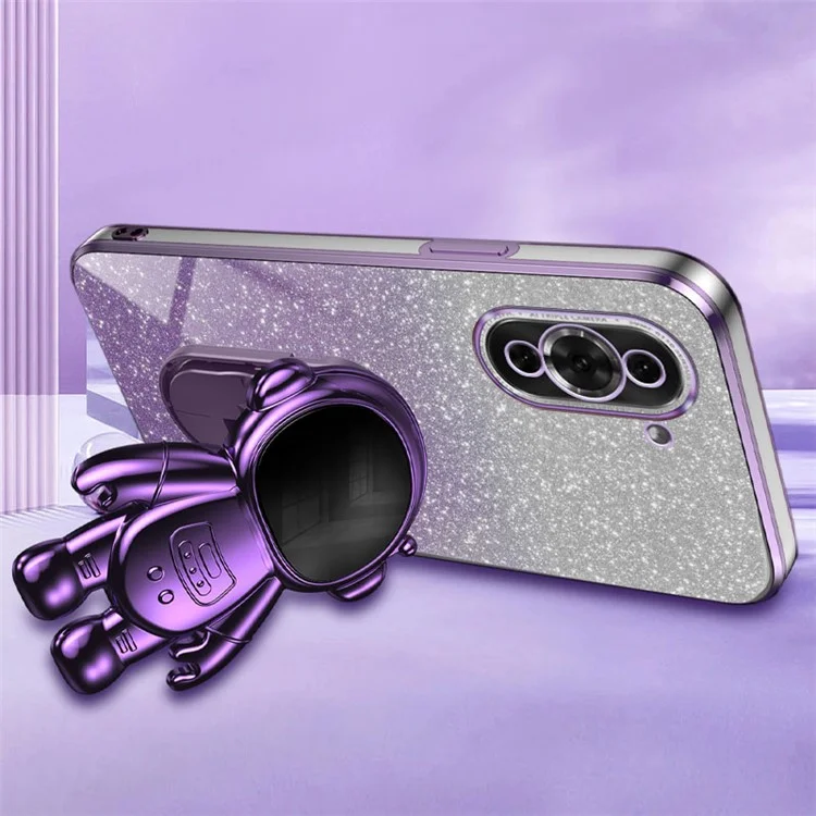 For Huawei nova 10 Pro 4G Cellphone Case Astronaut Kickstand PC+TPU Anti-scratch Cover - Purple