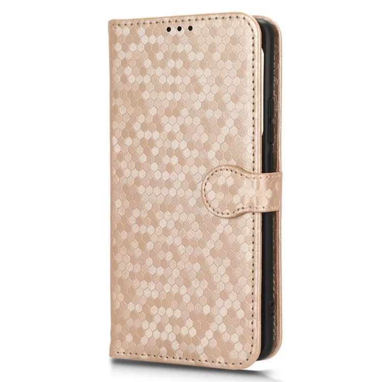 Per Oppo Reno11 Pro 5G (Global) / Reno11 (Cina) 5G Custodia Portafoglio in Pelle con Stampa a Pois - Rose Gold