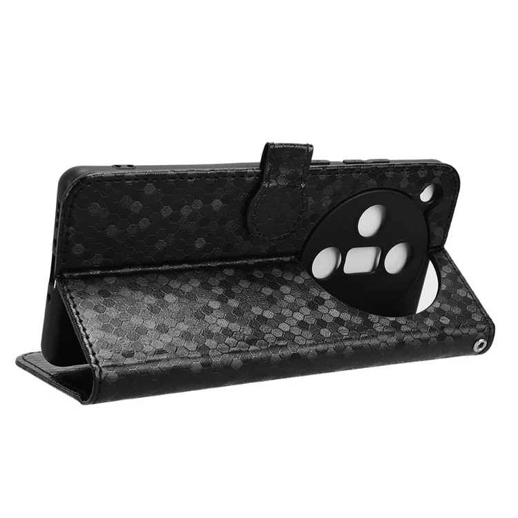 Pour Oppo Find X7 5G Étui en cuir portefeuille Support Folio Flip Housse de téléphone - Noir