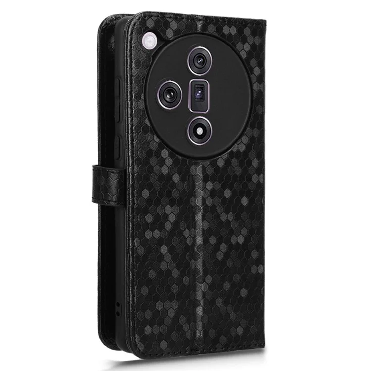 Pour Oppo Find X7 5G Étui en cuir portefeuille Support Folio Flip Housse de téléphone - Noir