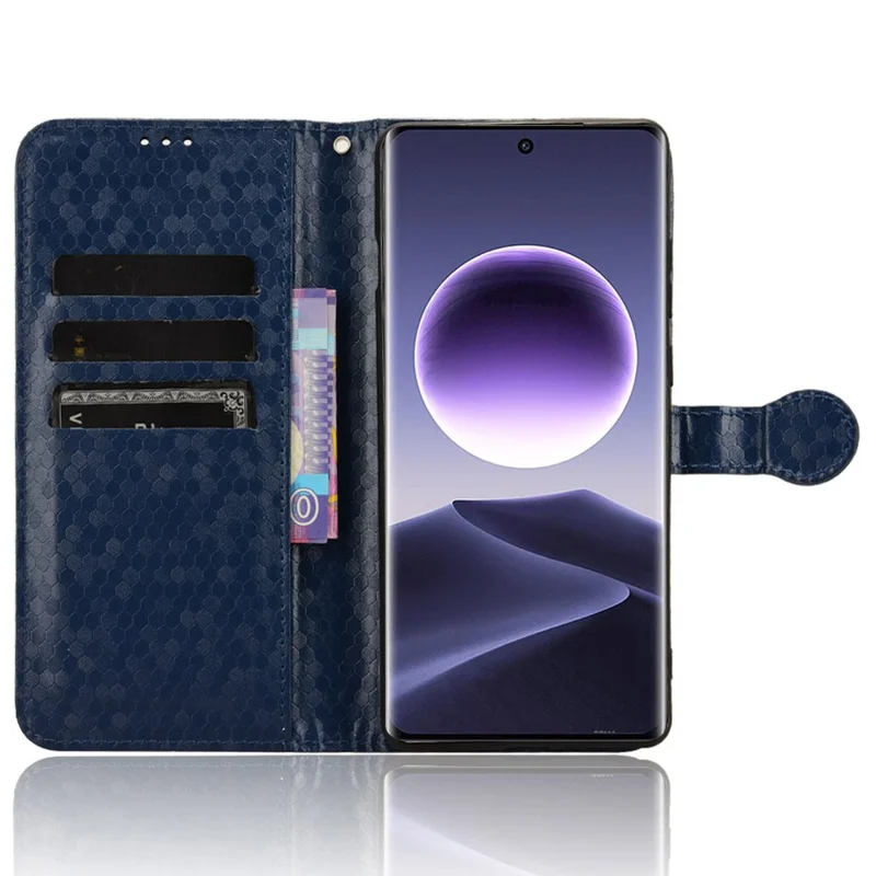 For Oppo Find X7 5G Leather Case Wallet Stand Folio Flip Phone Cover - Dark Blue
