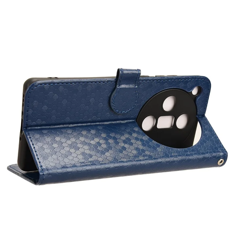 For Oppo Find X7 5G Leather Case Wallet Stand Folio Flip Phone Cover - Dark Blue