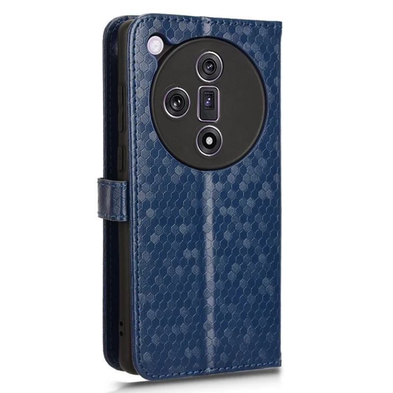 For Oppo Find X7 5G Leather Case Wallet Stand Folio Flip Phone Cover - Dark Blue
