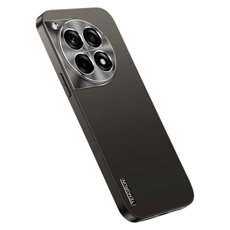 Per OnePlus Ace 3 5G / 12R 5G Custodia Matte PC Cover Telefono con Protezione Metallo Obiettivo - Nero