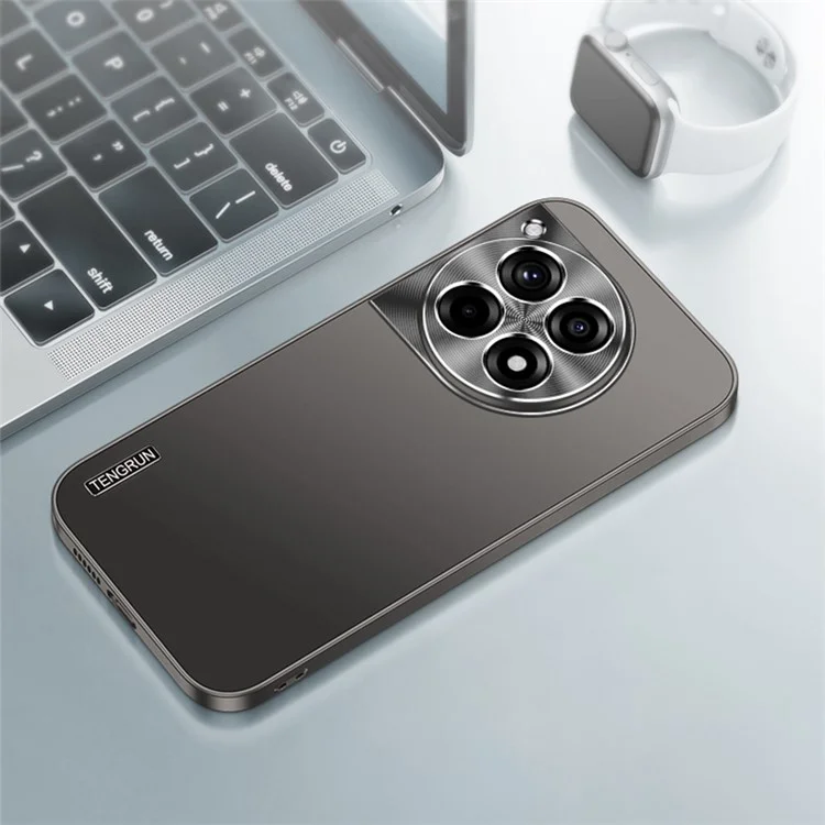 Per OnePlus Ace 3 5G / 12R 5G Custodia Matte PC Cover Telefono con Protezione Metallo Obiettivo - Nero