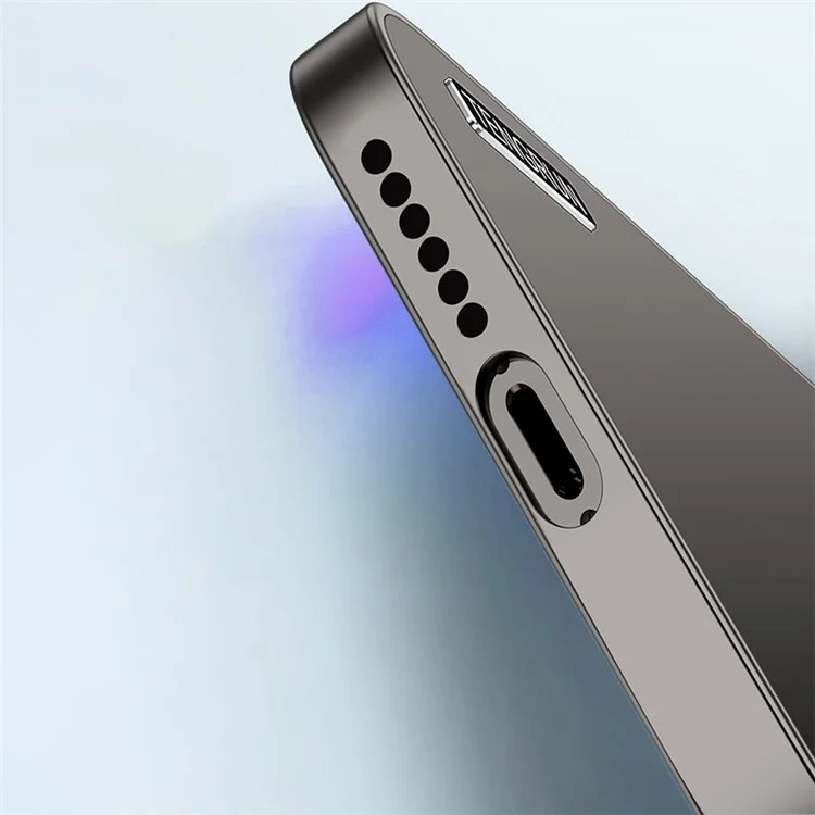 Per OnePlus Ace 3 5G / 12R 5G Custodia Matte PC Cover Telefono con Protezione Metallo Obiettivo - Nero