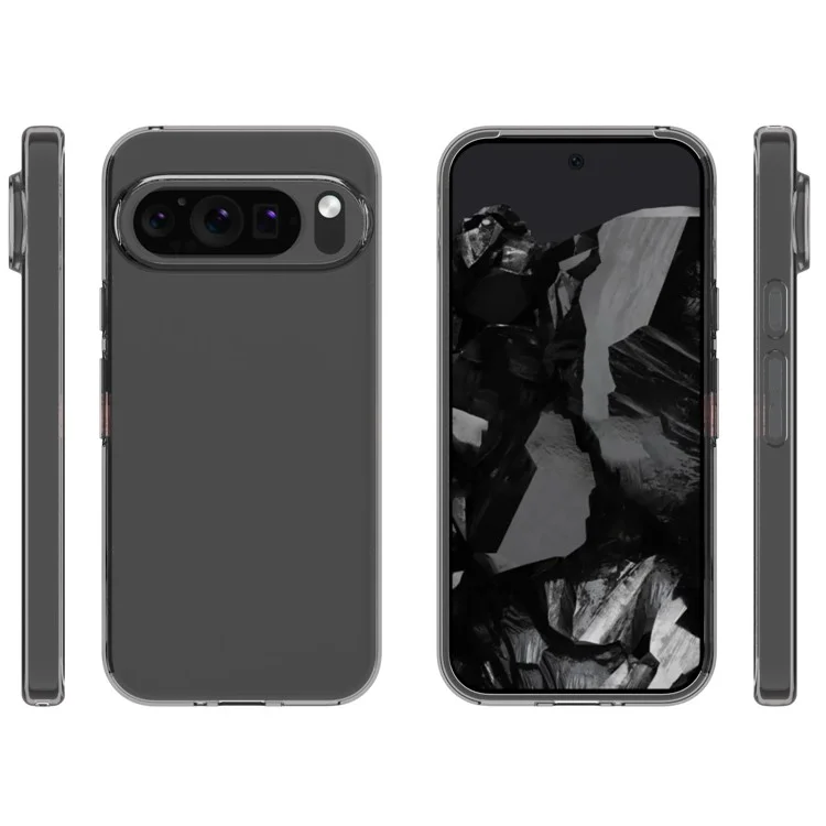 Для чехла Google Pixel 9 Pro XL TPU с водяными знаками, глянцевая прозрачная крышка телефона HD