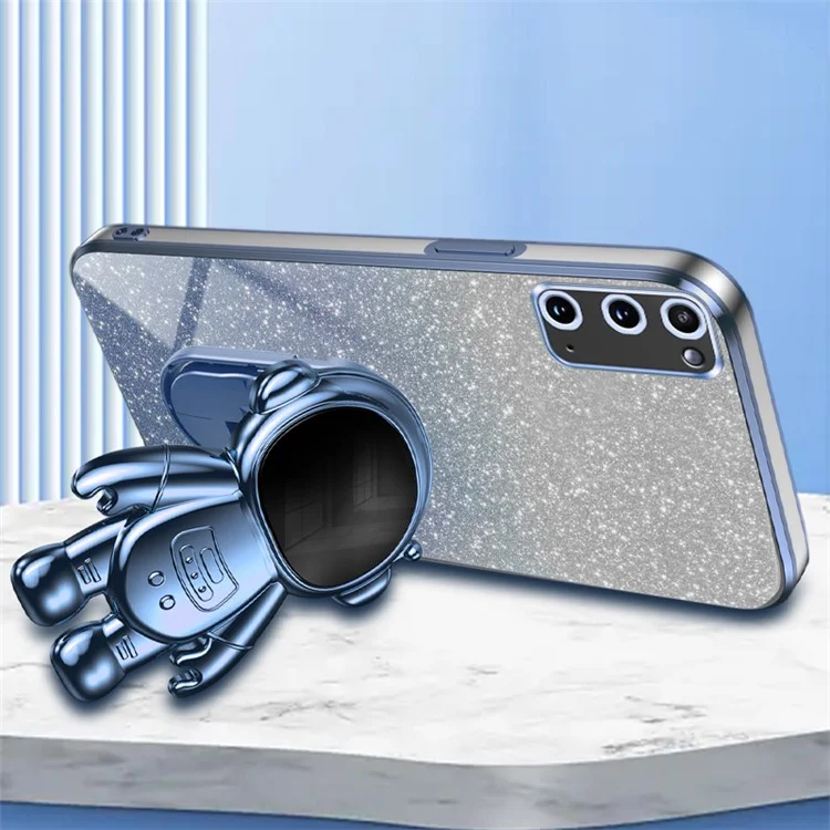 Para Samsung Galaxy S20 4G / 5G Stable Kickstand Phone Case PC+TPU Cell Phone Cover - Azul