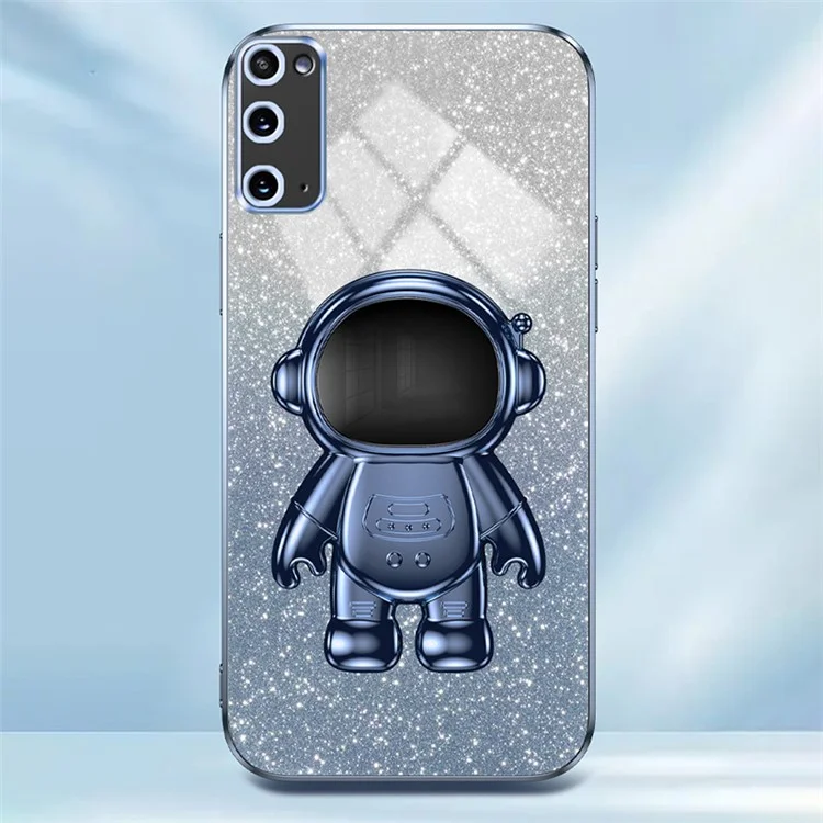 Para Samsung Galaxy S20 4G / 5G Stable Kickstand Phone Case PC+TPU Cell Phone Cover - Azul