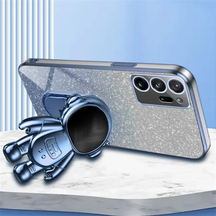 Para Samsung Galaxy Note20 Ultra 5G / Note20 Ultra Astronaut Kickstand Phone Case PC+TPU Cell Phone Cover - Azul