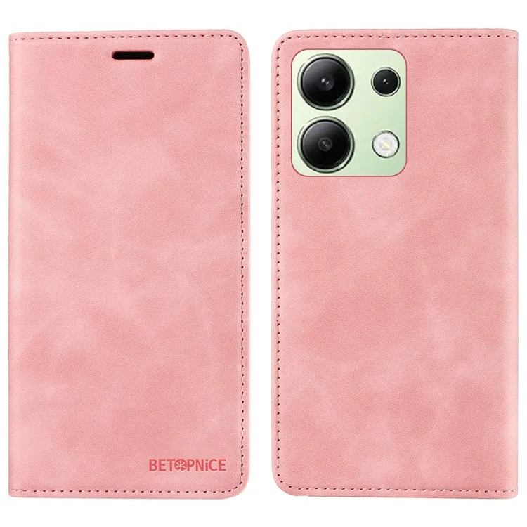 BETOPNICE 003 For Xiaomi Redmi Note 13 4G Case Card Slots RFID Blocking Phone Cover - Pink