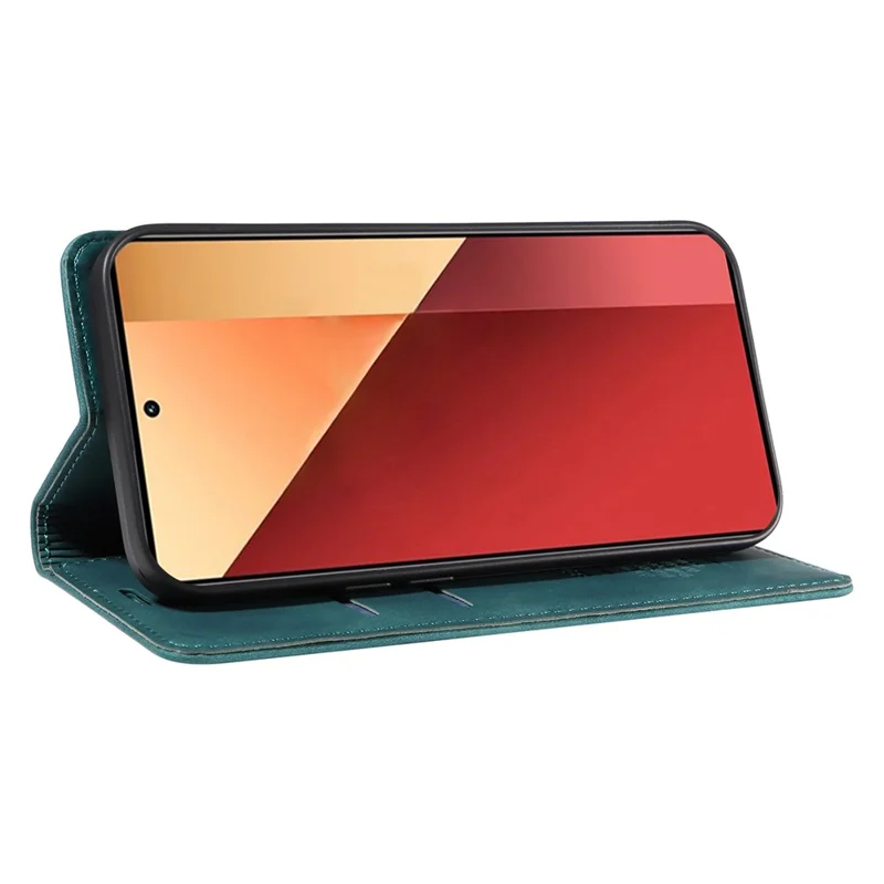 BETOPNICE 003 per Xiaomi Redmi Note 13 Pro 4G / Poco M6 Pro 4G Cover per telefono in pelle con blocco RFID - Verde