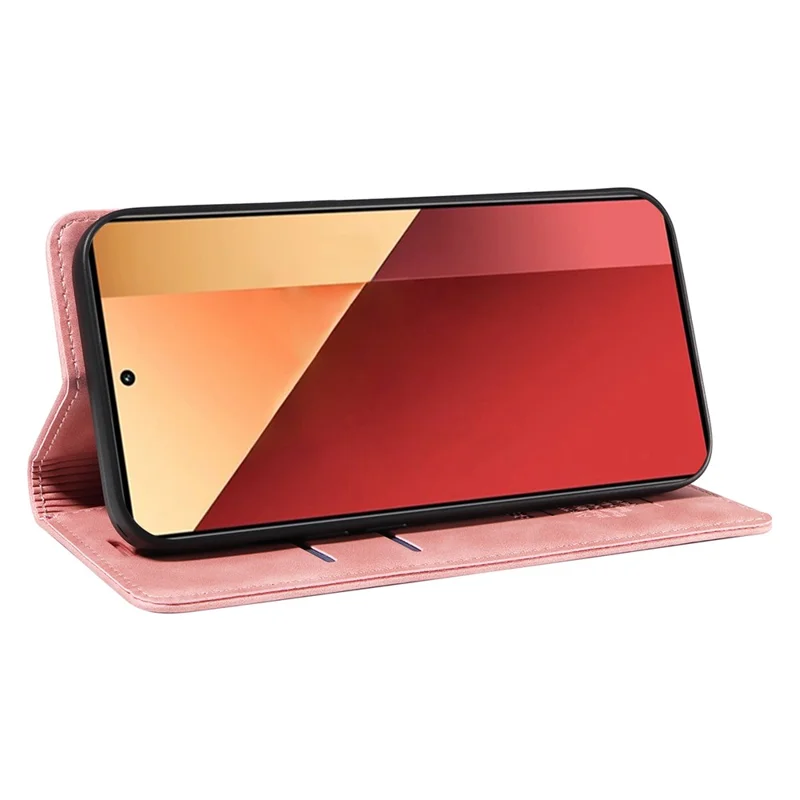 BETOPNICE 003 For Xiaomi Redmi Note 14S 4G / Note 13 Pro 4G / Poco M6 Pro 4G Phone Cover Leather RFID Blocking Case - Pink