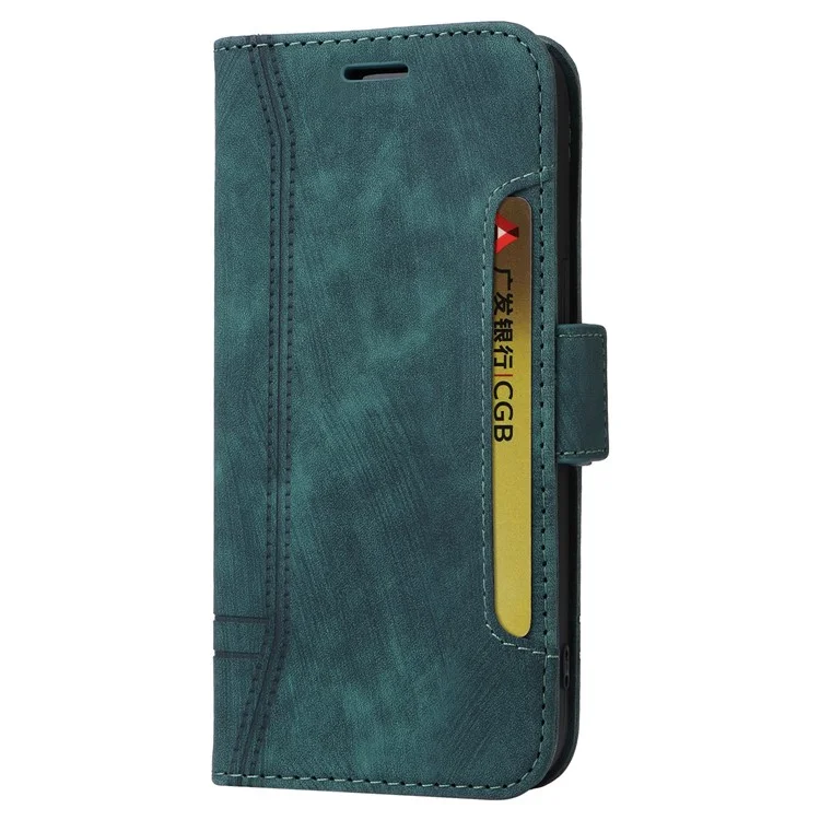 BETOPNICE 001 для Xiaomi Redmi Note 13 Pro 4G / Poco M6 Pro 4G Чехол с ручным ремешком Кожаный бумажник Чехол - Зеленый