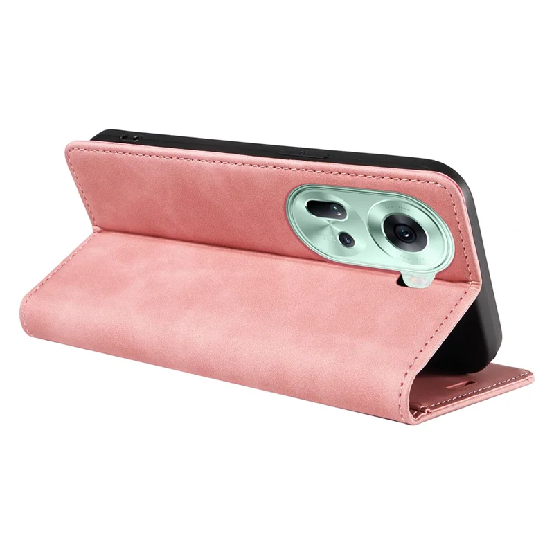 BETOPNICE 003 Para Oppo Reno11 5G (Global) Cartera Caso Leather RFID Bloqueo Teléfono Celular Cubierta - Rosa