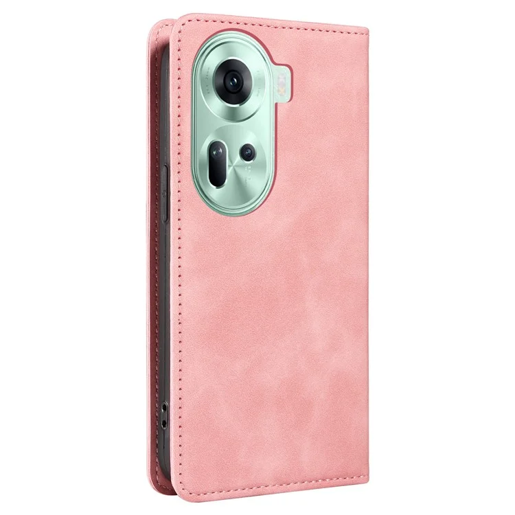 BETOPNICE 003 Para Oppo Reno11 5G (Global) Cartera Caso Leather RFID Bloqueo Teléfono Celular Cubierta - Rosa