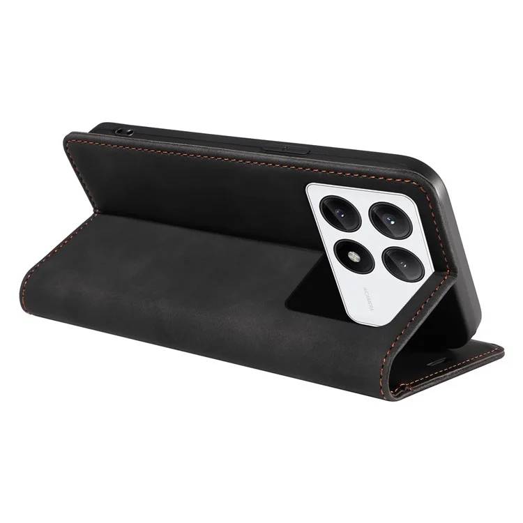 BETOPNICE 003 Para Xiaomi Redmi K70E 5G / Poco X6 Pro 5G Funda Bloqueo RFID Soporte de Teléfono Cubierta - Negro