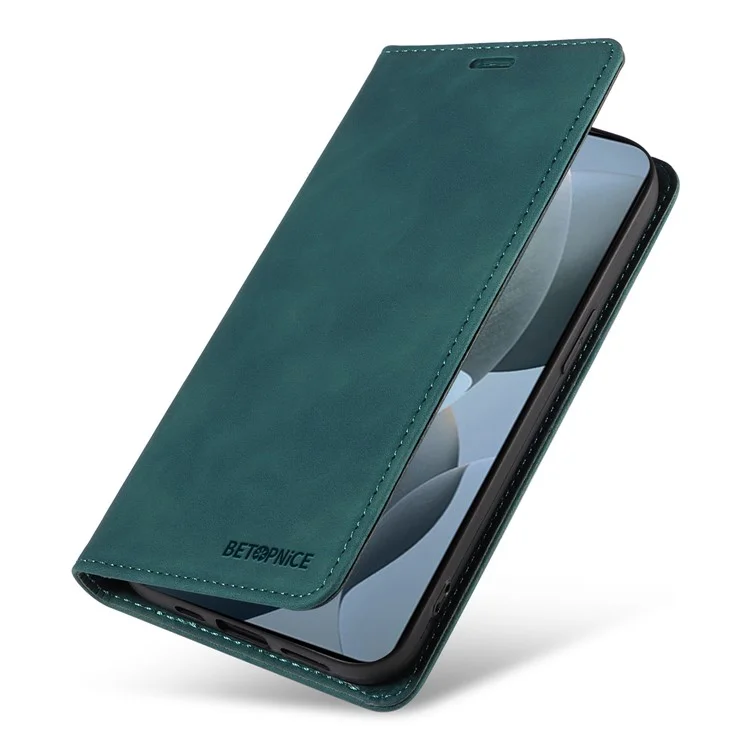 BETOPNICE 003 Para Xiaomi Poco F6 Pro 5G / Redmi K70 5G / K70 Pro 5G Funda Billetera Protectora de Teléfono con Bloqueo RFID - Verde