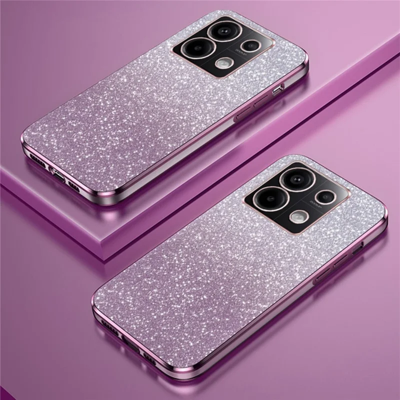 For Xiaomi Poco X6 5G / Redmi Note 13 Pro 5G Case Electroplating Astronaut Kickstand Phone Cover - Pink