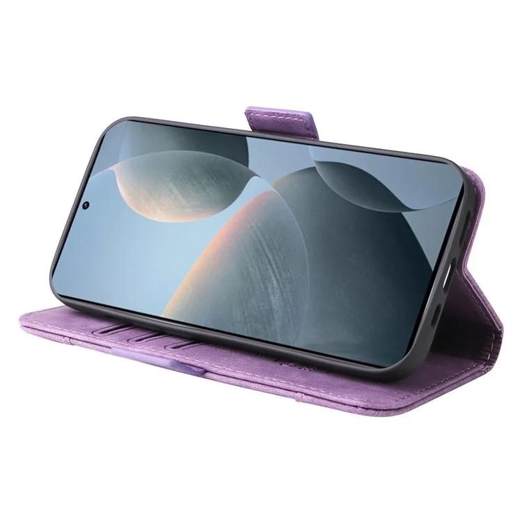 BETOPNICE 001 für Xiaomi Poco F6 Pro 5G / Redmi K70 5G / K70 Pro 5G Case Anti-Fall Flip Stand Protective Cover - Lila