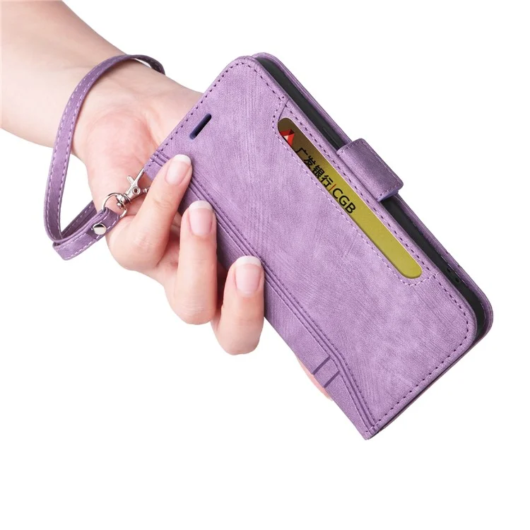 BETOPNICE 001 für Xiaomi Poco F6 Pro 5G / Redmi K70 5G / K70 Pro 5G Case Anti-Fall Flip Stand Protective Cover - Lila