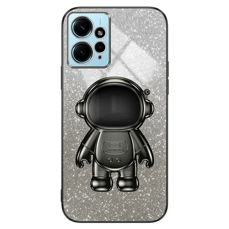 Для Xiaomi Redmi Note 12 4G Case Cute Astronaut Kickstand Anti-drop Cell Phone Cover - Черный