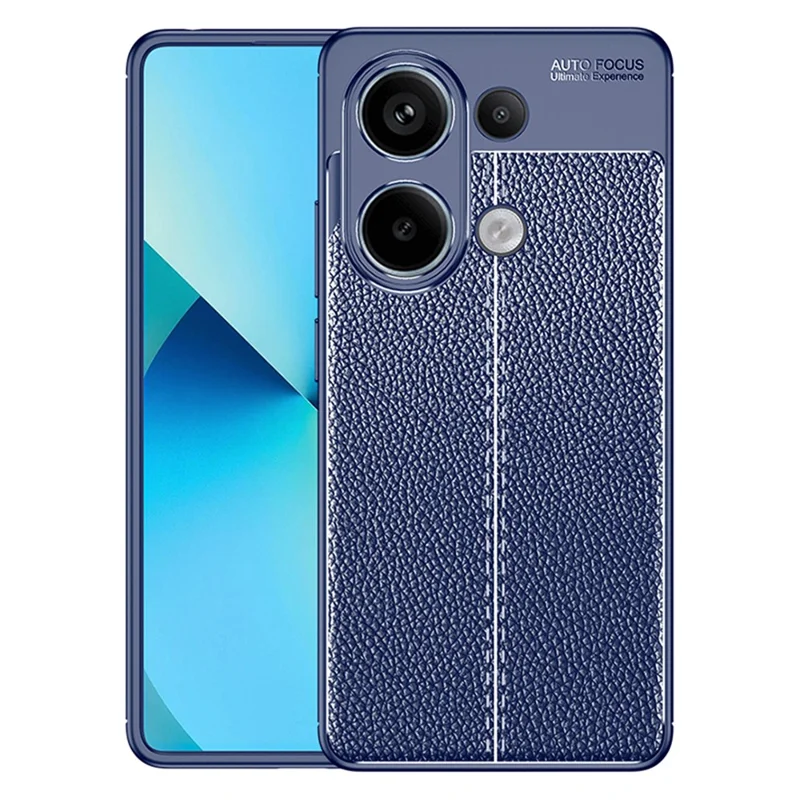 For Xiaomi Redmi Note 13 4G Case Litchi Texture Soft TPU Phone Cover - Blue