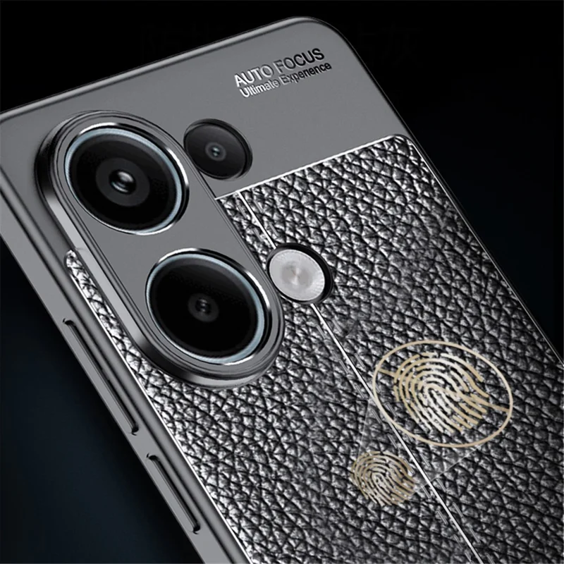 For Xiaomi Redmi Note 13 4G Case Litchi Texture Soft TPU Phone Cover - Blue